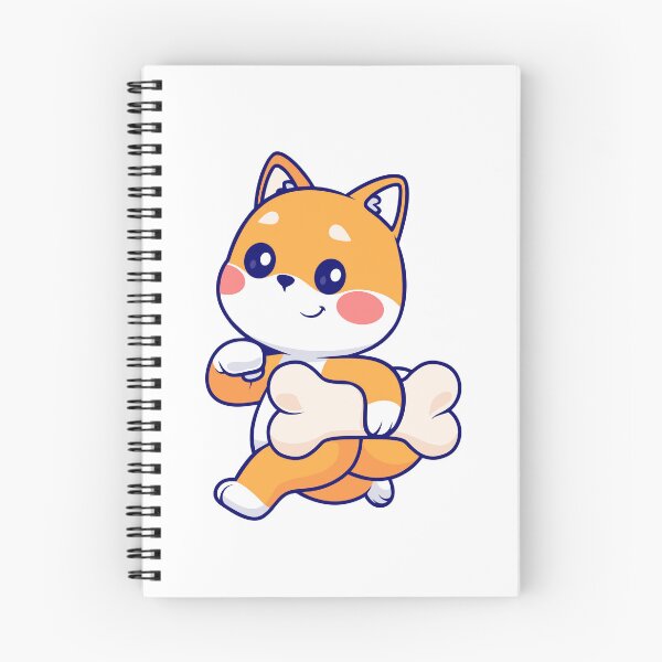 Item preview, Cute Shiba Inu Dog Carrying Big Bone Cartoon designed and sold by Klashnekoff.
