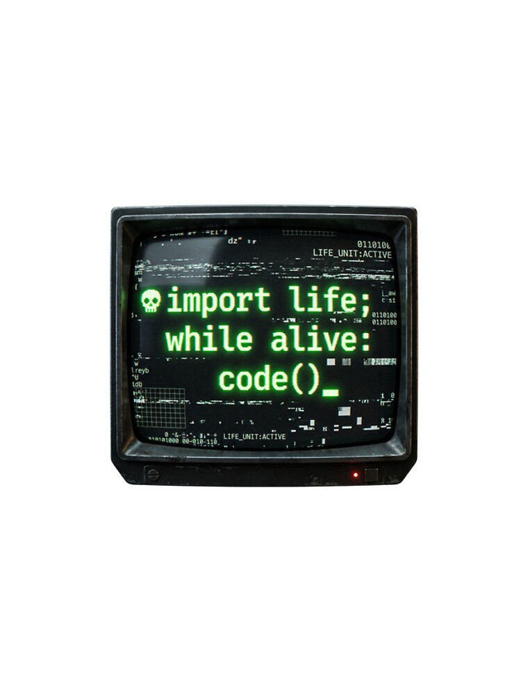 Thumbnail 4 of 4, iPhone Case, Python Code Programmer Glitch Terminal Tech Humor designed and sold by PictoVibe.