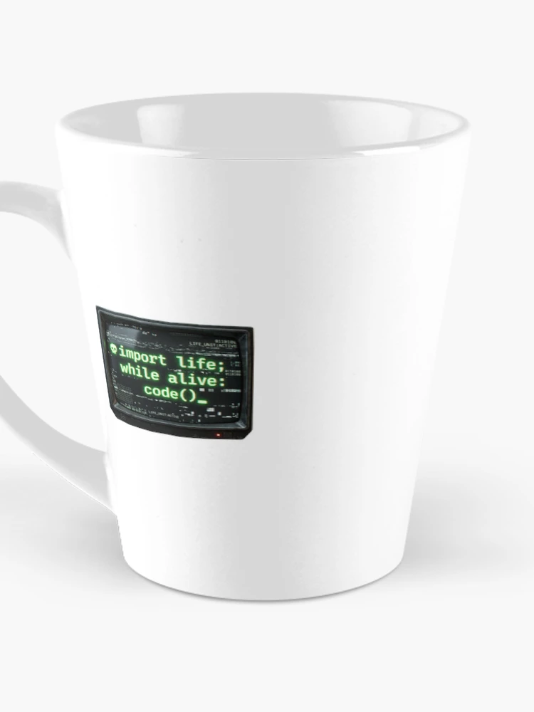 Thumbnail 3 of 4, Coffee Mug, Python Code Programmer Glitch Terminal Tech Humor designed and sold by PictoVibe.