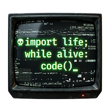 Artwork thumbnail, Python Code Programmer Glitch Terminal Tech Humor by PictoVibe
