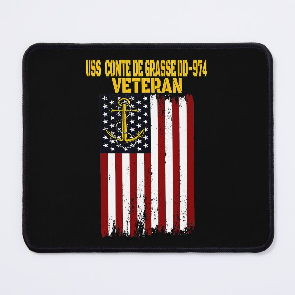 Item preview, USS Comte De Grasse Veteran Tribute With Patriotic Naval Flag designed and sold by zamiokaline.
