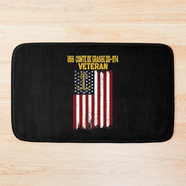 Item preview, USS Comte De Grasse Veteran Tribute With Patriotic Naval Flag designed and sold by zamiokaline.