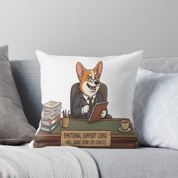 Item preview, Emotional Support Corgi designed and sold by ClaussShop.