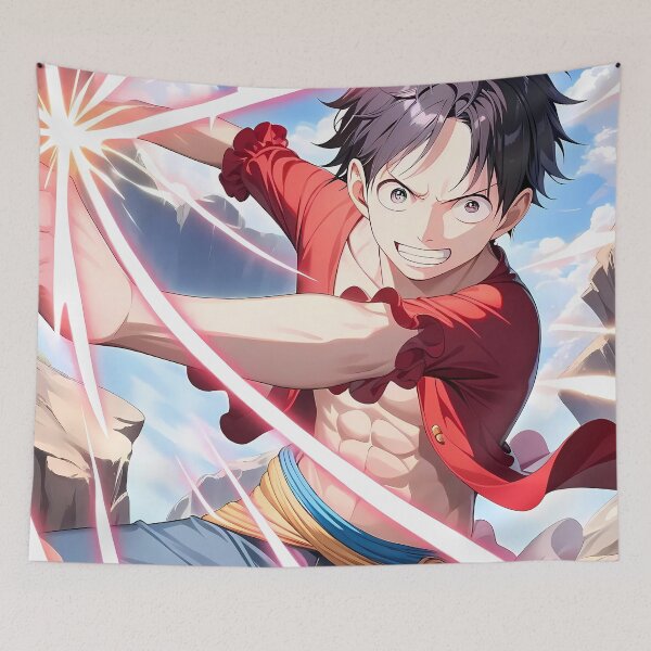 Item preview, Monkey D Luffy One Piece Red Power Action Strike designed and sold by justnickthings.