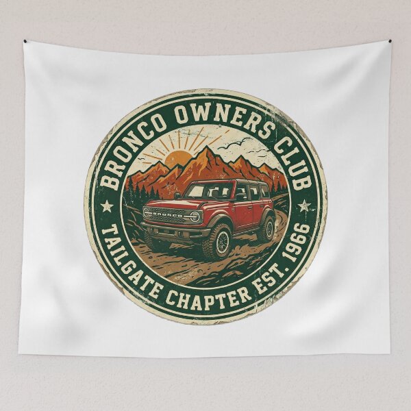 Item preview, Bronco Off-Road Club - Tailgate Chapter - 4 door Modern designed and sold by youvebeenframed.shop.