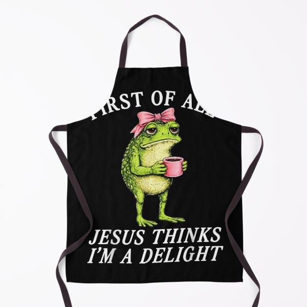 Item preview, First of All Jesus Thinks Im A Delight Frog Meme designed and sold by goombi-creative.