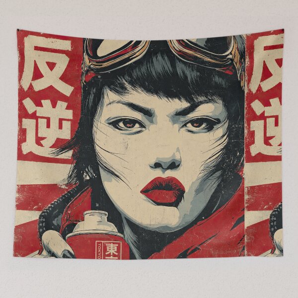 Item preview, Tokyo Noise Cyberpunk Graffiti Girl Art  designed and sold by obstinator.