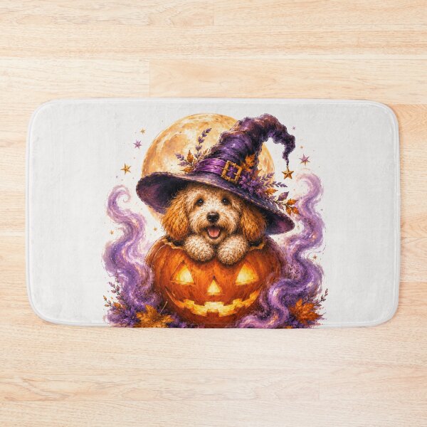 Item preview, Black pup in jack o’ lantern  designed and sold by Elisa Miller.