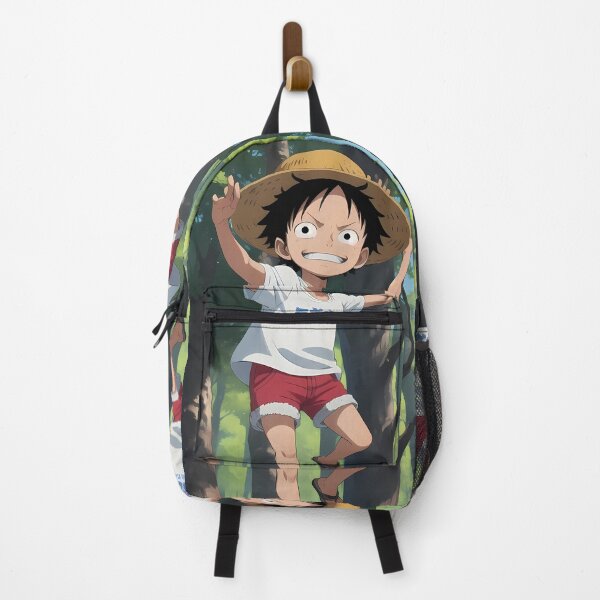 Item preview, Monkey D Luffy One Piece Forest Hat Jump designed and sold by MicaheHaffner.