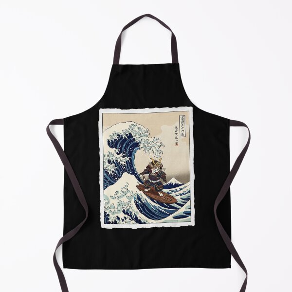 Item preview, Samurai Cat Riding Giant Ocean Wave In Vintage Ukiyoe Style designed and sold by titanlevi.