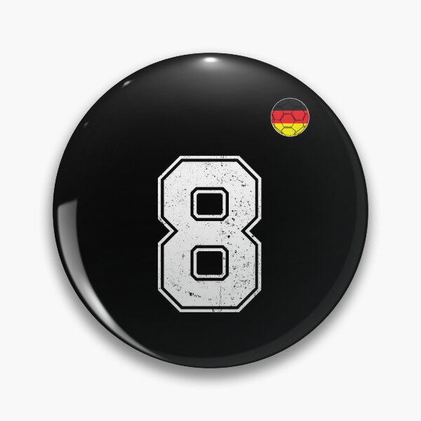 Artikelvorschau, Kopie der deutschen Flagge des Fußballspielers mit der Nummer 8 entworfen und verkauft von RoyesButler.