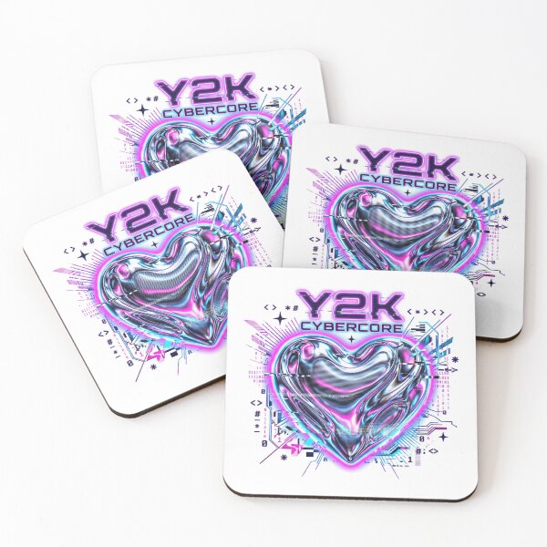 Item preview, Y2K Aesthetic Liquid Chrome Heart Glitch Cybercore designed and sold by PictoVibe.