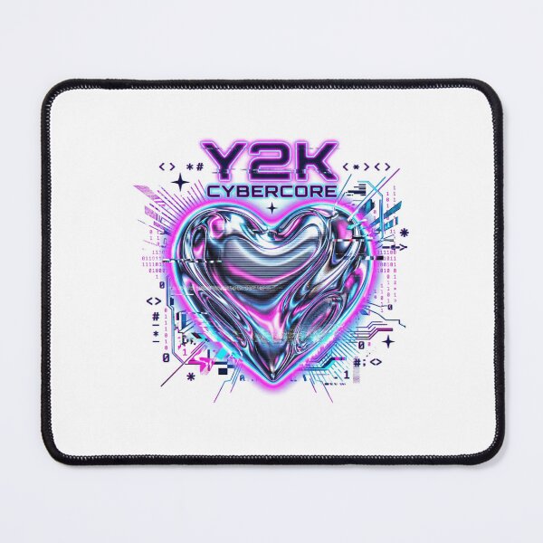 Item preview, Y2K Aesthetic Liquid Chrome Heart Glitch Cybercore designed and sold by PictoVibe.