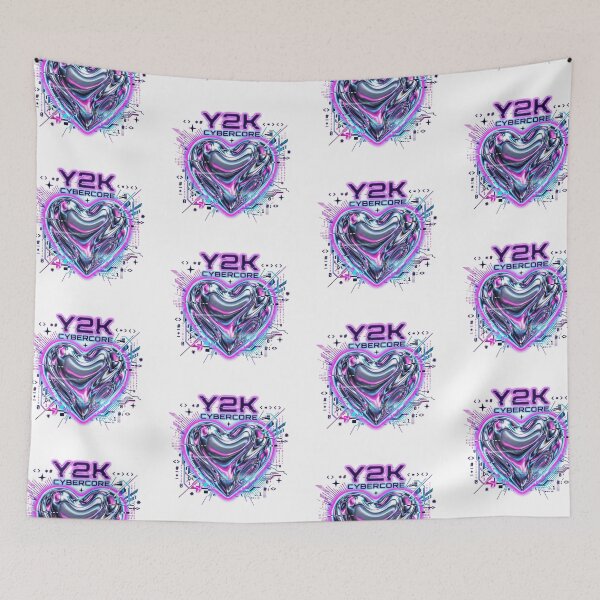 Item preview, Y2K Aesthetic Liquid Chrome Heart Glitch Cybercore designed and sold by PictoVibe.