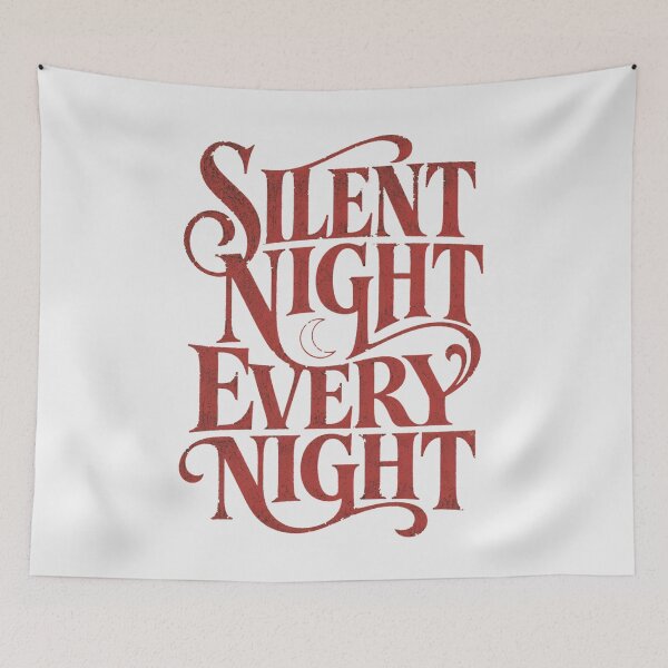 Item preview, Silent Night Every Night Introvert Retro Holiday Shirt designed and sold by PhylonBoxx.