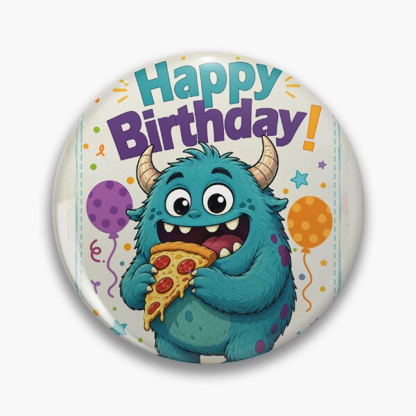 Item preview, Happy Birthday Pizza Monster designed and sold by Angelic Gangster.