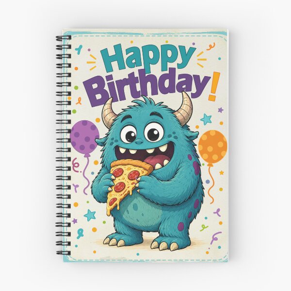 Item preview, Happy Birthday Pizza Monster designed and sold by Angelic Gangster.