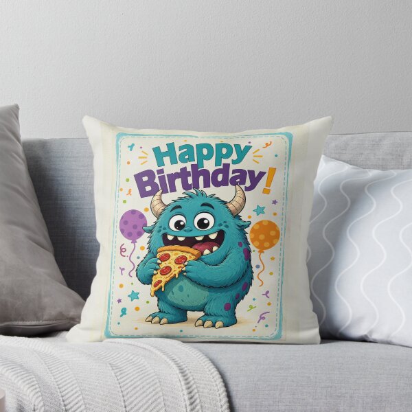 Item preview, Happy Birthday Pizza Monster designed and sold by Angelic Gangster.