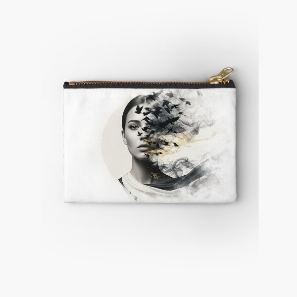 Item preview, Abstract Surreal Woman Face Birds Smoke Art Illustration designed and sold by Osmose-Studio.