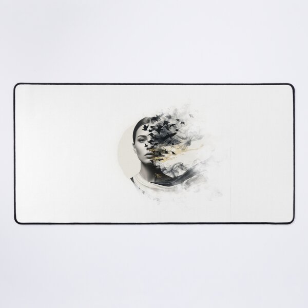 Item preview, Abstract Surreal Woman Face Birds Smoke Art Illustration designed and sold by Osmose-Studio ⭐⭐⭐⭐⭐.