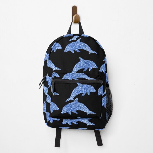 Item preview, Blue Glitter Crystal Dolphin Ocean Animal Sticker Art designed and sold by Rawafi Art Studio.