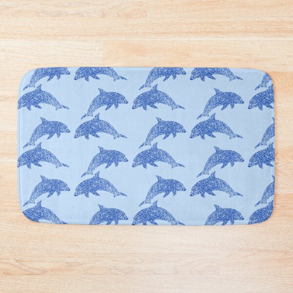 Item preview, Blue Glitter Crystal Dolphin Ocean Animal Sticker Art designed and sold by Rawafi Art Studio.