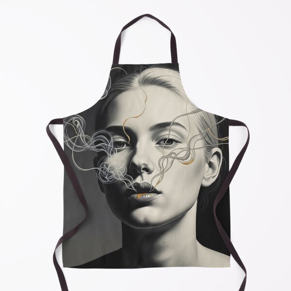 Item preview, Abstract Surreal Woman Face Gold Smoke Art Illustration designed and sold by Osmose-Studio ⭐⭐⭐⭐⭐.