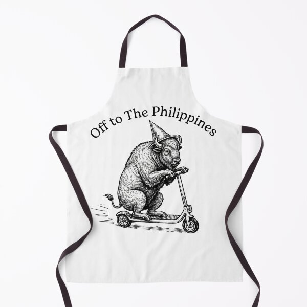 Item preview, Off to The Philippines Bison Riding a Scooter designed and sold by AbeeRedB.