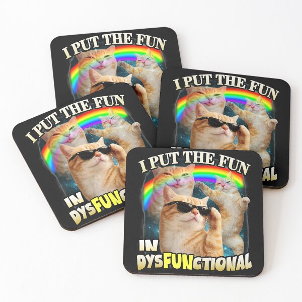Item preview, I Put The Fun In Dysfunctional Funny Orange Cat Meme designed and sold by Masonixem.