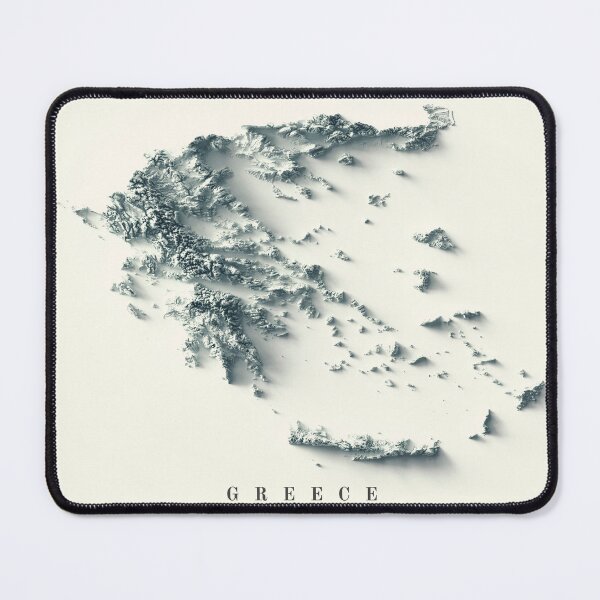 Item preview, Greece Shaded Relief Map 3D digitally rendered designed and sold by ThinkAboutMaps.