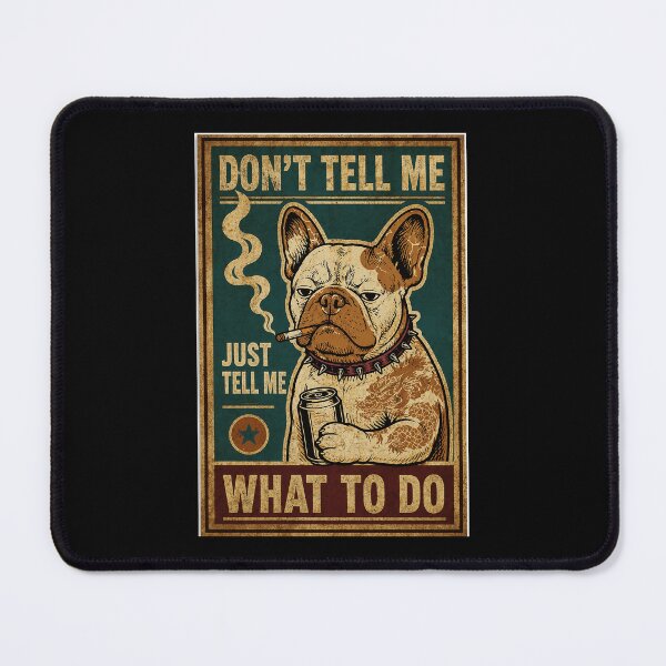 Item preview, Grumpy French Bulldog Smoking Cigar Vintage Rebel Poster designed and sold by ferminhays.