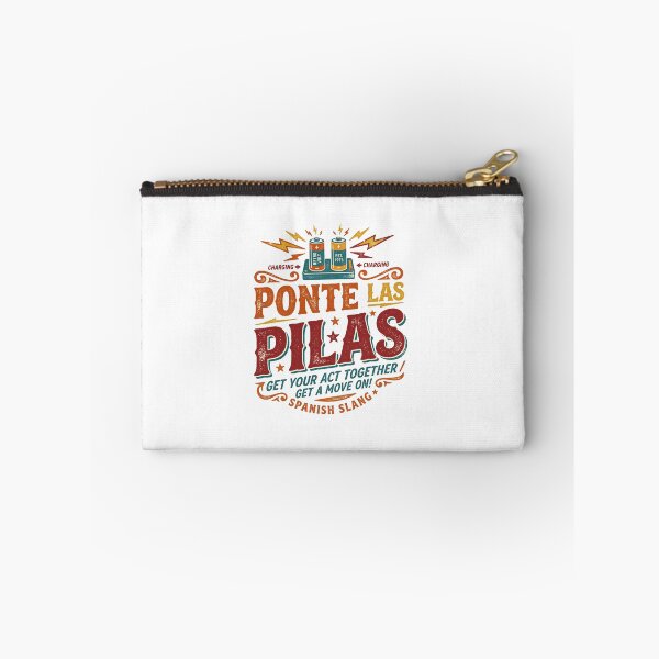 Item preview, Ponte Las Pilas Spanish Phrase Slang Retro Motivation designed and sold by PictoVibe.