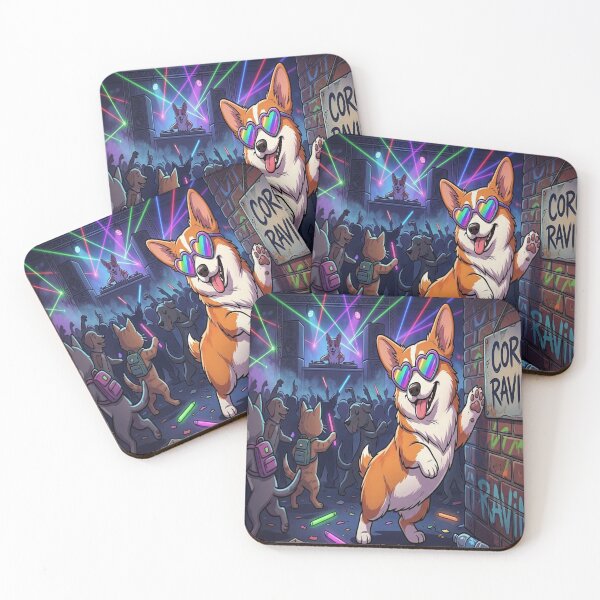 Item preview, Corgi Nightclub Raver designed and sold by ClaussShop.