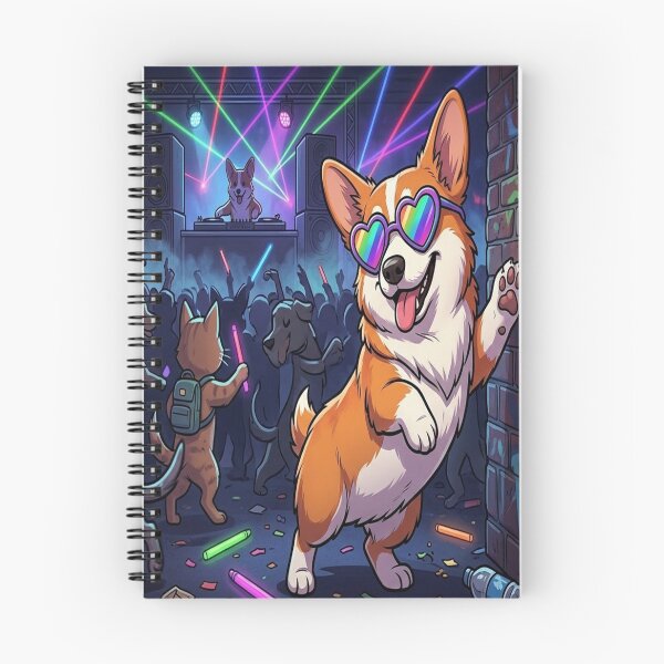 Item preview, Corgi, fiestero de discoteca designed and sold by ClaussShop.