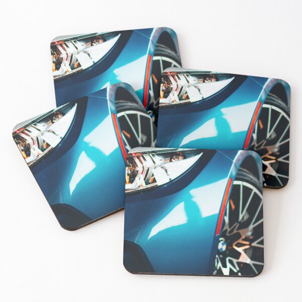 Item preview, Hyper-Realistic Blue Supercar Detail | Sleek Metallic Reflections designed and sold by Rawafi Art Studio.