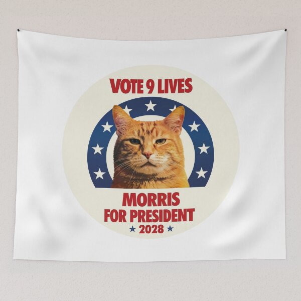 Item preview, VOTE NINE LIVES, MORRIS RULES! MORRIS FOR PRESIDENT 2028 designed and sold by V3GFX.