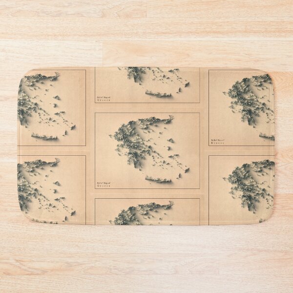 Item preview, Greece Shaded Relief Map 3D digitally rendered designed and sold by ThinkAboutMaps.