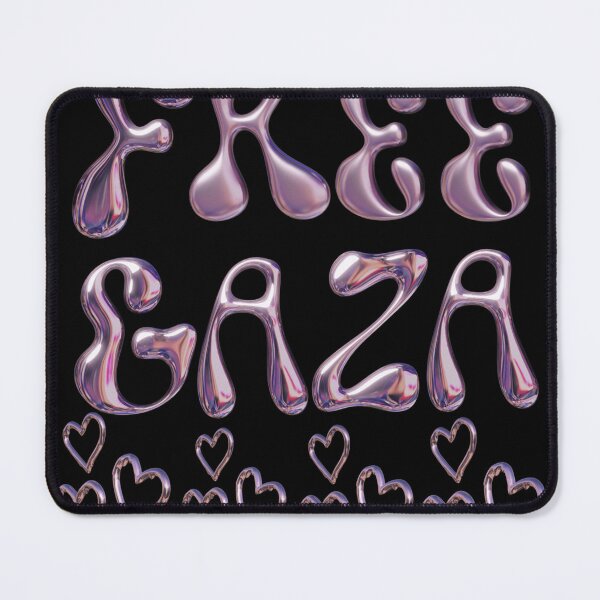 Item preview, Free Gaza Metallic Chrome | Palestinian Freedom | Hope Hearts designed and sold by Rawafi Art Studio.