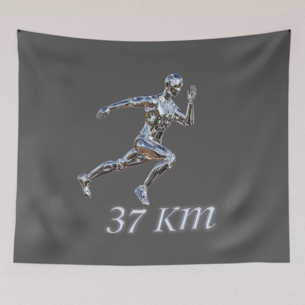 Item preview, Chrome Cyber Runner | Futuristic Metallic Android designed and sold by Rawafi Art Studio.