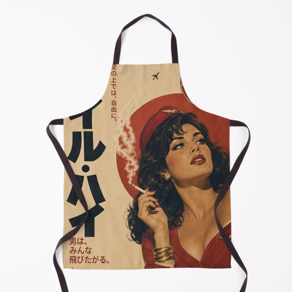 Item preview, Retro Japanese Airline Femme Fatale Art designed and sold by obstinator.