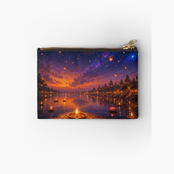 Item preview, Cosmic Diwali Series | Celestial Lantern Festival Night Artwork designed and sold by Homyar.