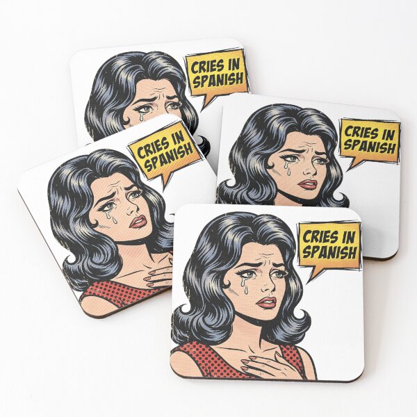 Item preview, Cries in Spanish Funny Telenovela Pop Art Drama Meme designed and sold by PictoVibe.