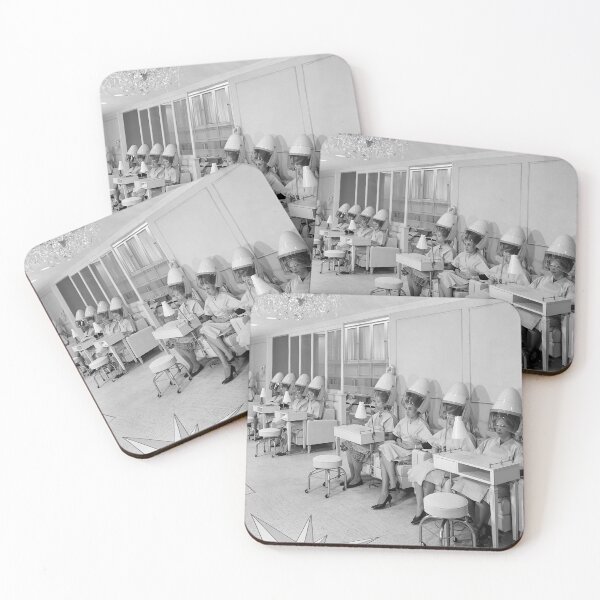 Item preview, Beauty Salon Vintage Black and White Old Photo designed and sold by modernretro.