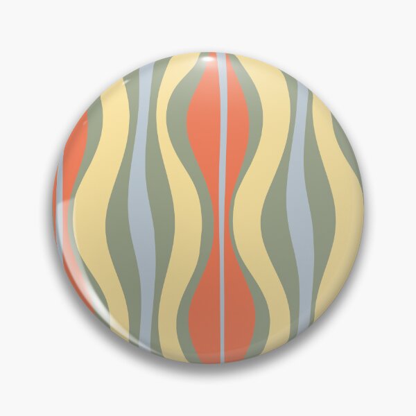 Item preview, Mid Century Modern Abstract Hourglass Pattern Sage Persimmon Butter Yellow Ice Blue designed and sold by kierkegaard.
