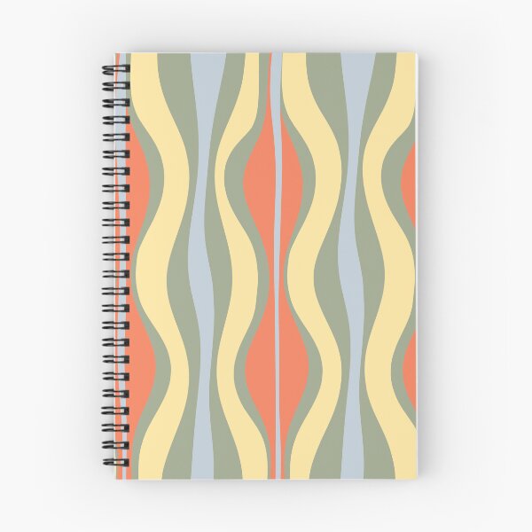 Item preview, Mid Century Modern Abstract Hourglass Pattern Sage Persimmon Butter Yellow Ice Blue designed and sold by kierkegaard.
