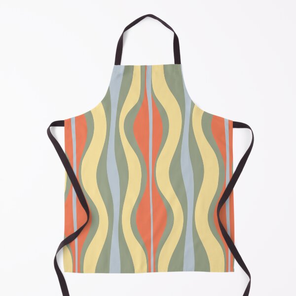 Item preview, Mid Century Modern Abstract Hourglass Pattern Sage Persimmon Butter Yellow Ice Blue designed and sold by kierkegaard.