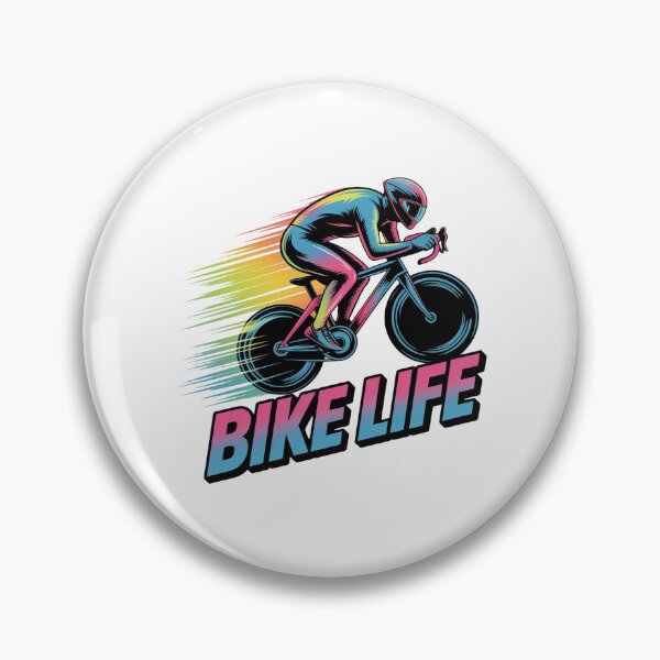 Item preview, Neon Cyclist Vintage Bicycle Rider designed and sold by QuiteOrbit.