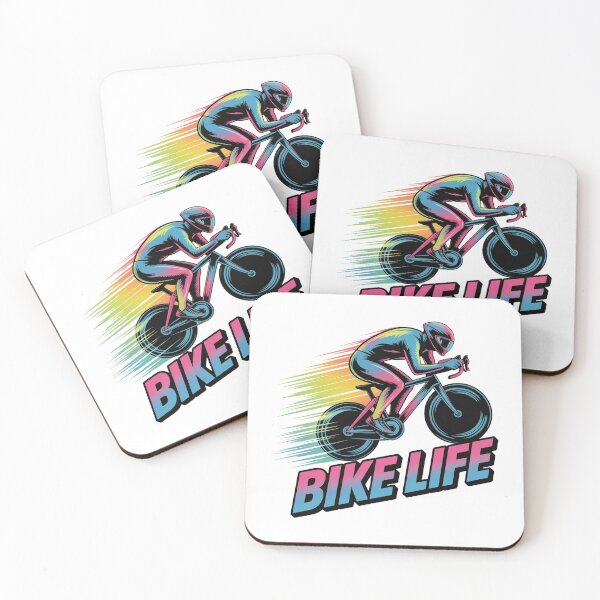 Item preview, Neon Cyclist Vintage Bicycle Rider designed and sold by QuiteOrbit.