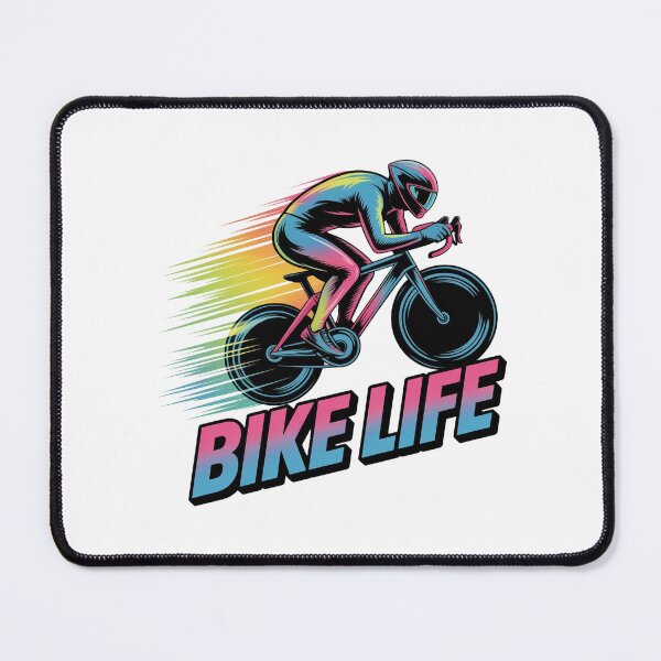 Item preview, Neon Cyclist Vintage Bicycle Rider designed and sold by QuiteOrbit.