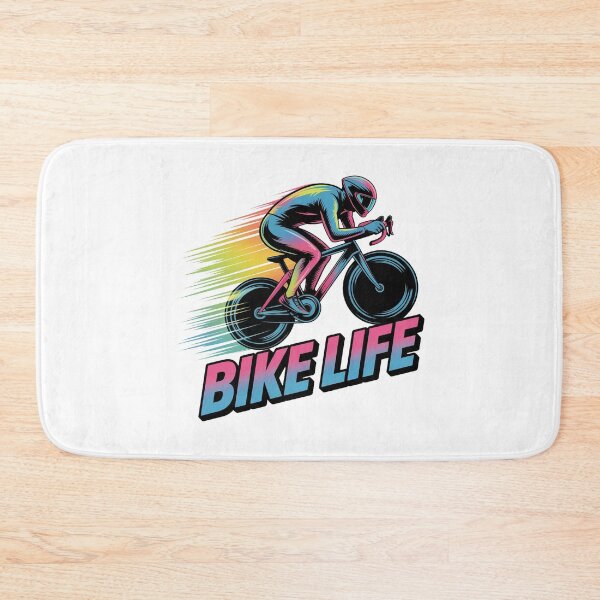 Item preview, Neon Cyclist Vintage Bicycle Rider designed and sold by QuiteOrbit.